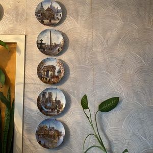 5 LOUIS DALI PORCELAIN DE LIMOGES FRANCE PREMIERE EDITION COLLECTOR WALL PLATES